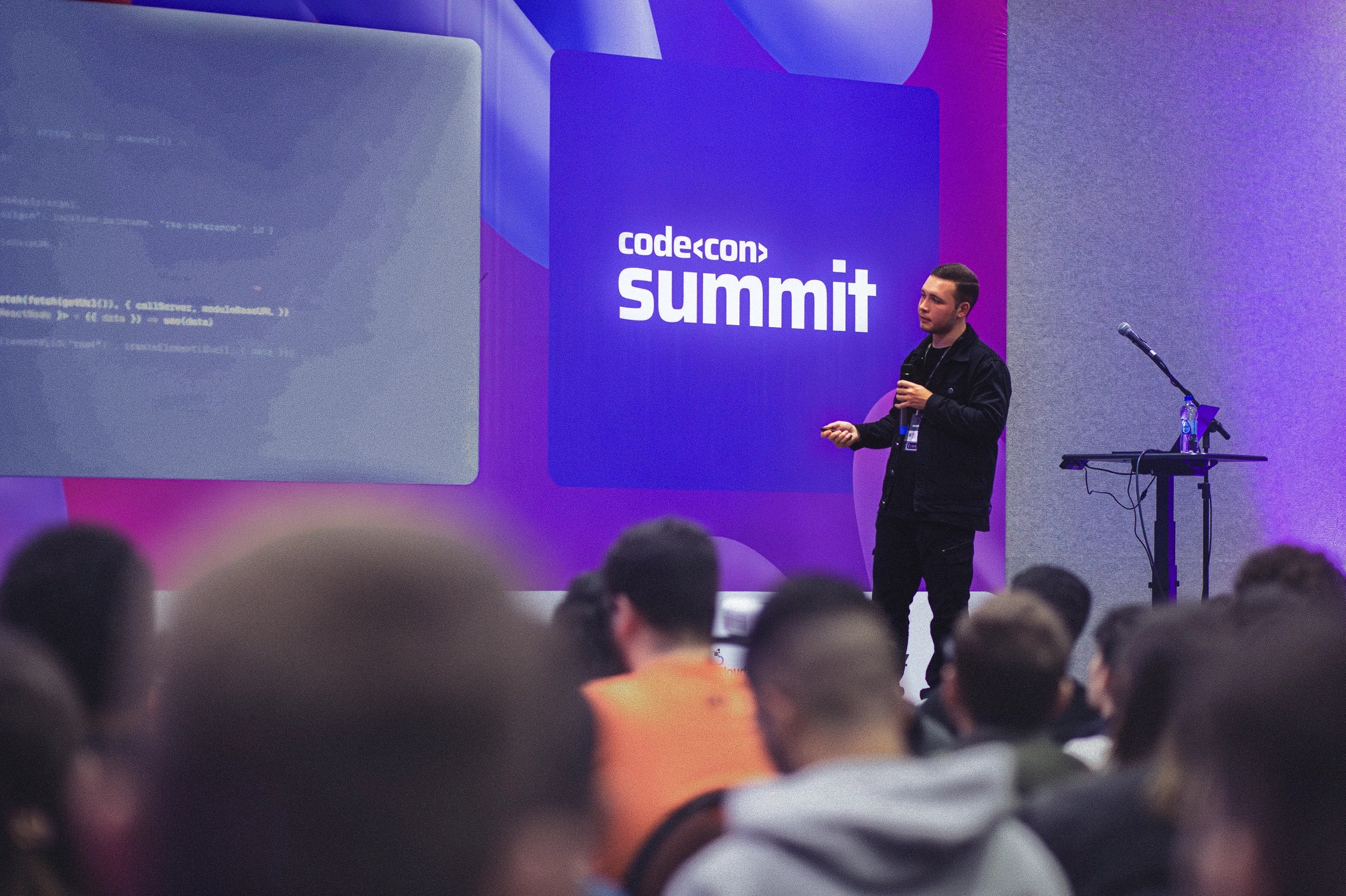 Rafael explaining R19 from the Codecon Summit stage